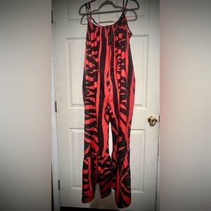 Beautiful one size fits all wide leg romper with pockets